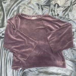 Purple DKNY Sports Fuzzy Top